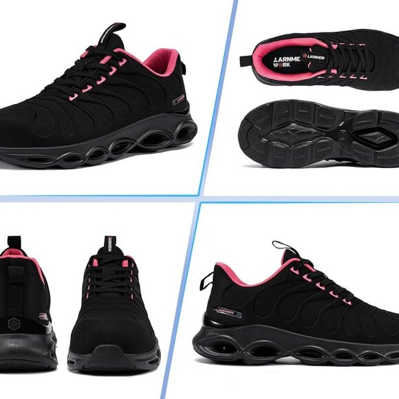 Women’s Steel Toe Shoes Lightweight Breathable Safety Sneakers for Work - Picture 2 of 6